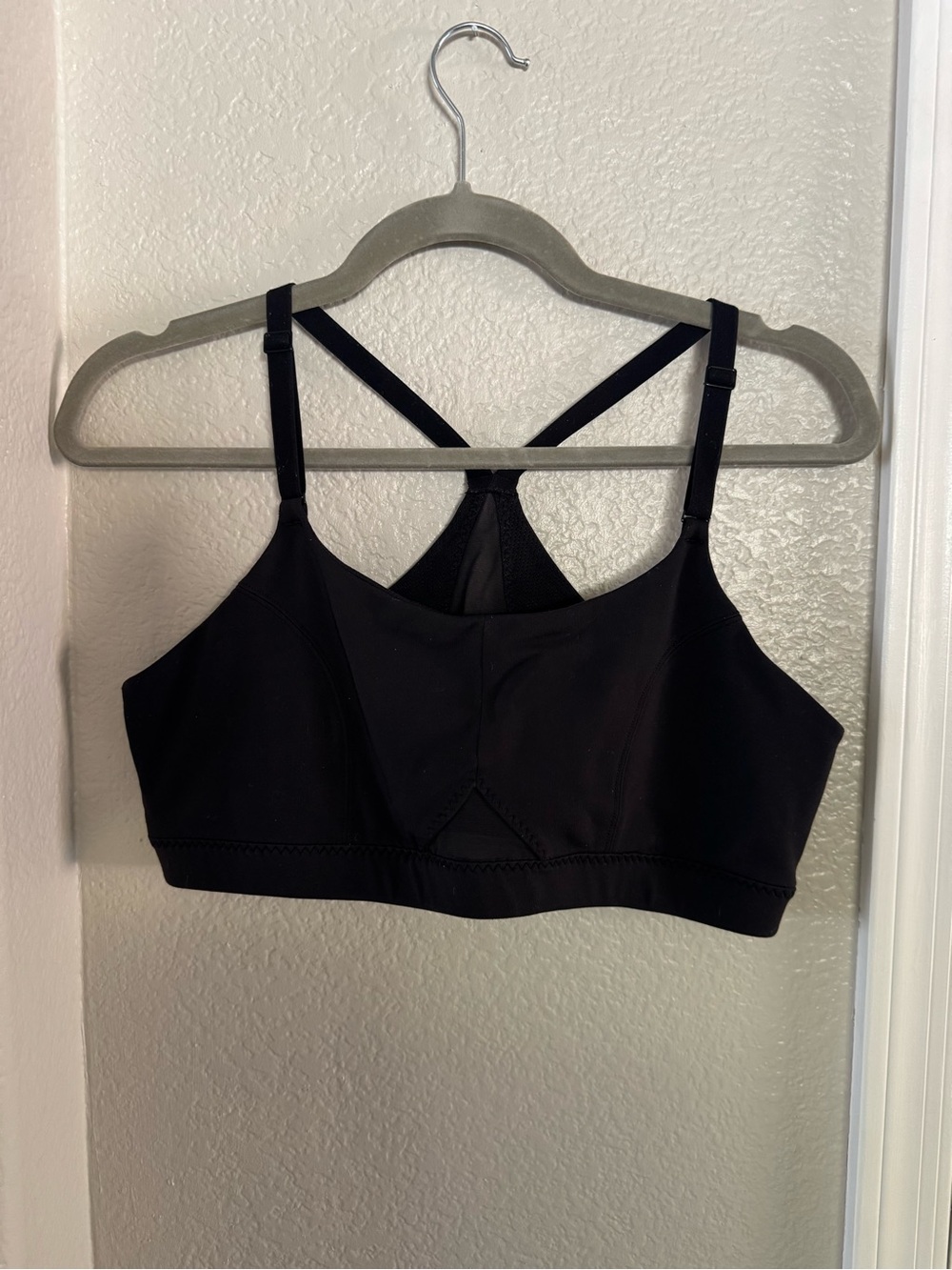 Athleta Black Sports Bra with Mesh Details